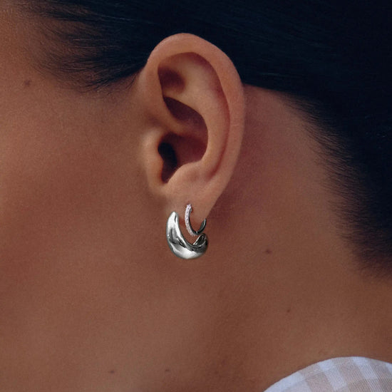 Savi Dome Mini Hoop Earrings | Sterling Silver Earrings Missoma 