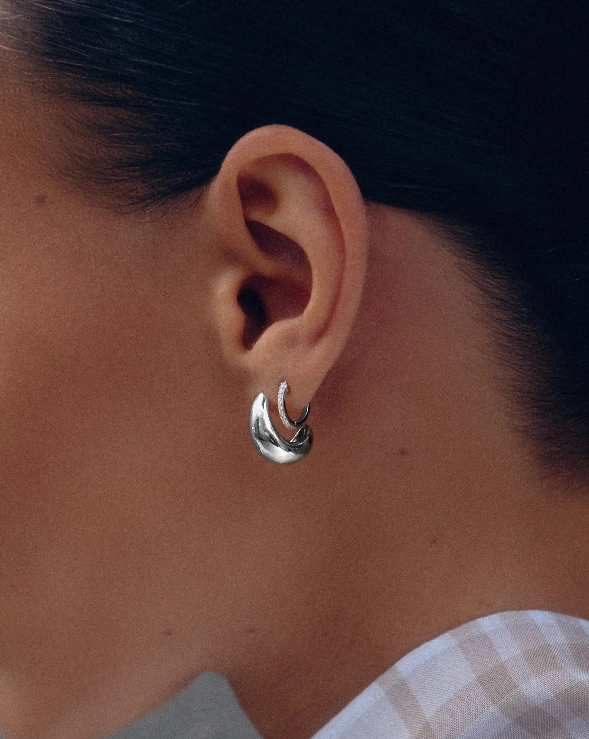 Savi Dome Mini Hoop Earrings | Sterling Silver Earrings Missoma 