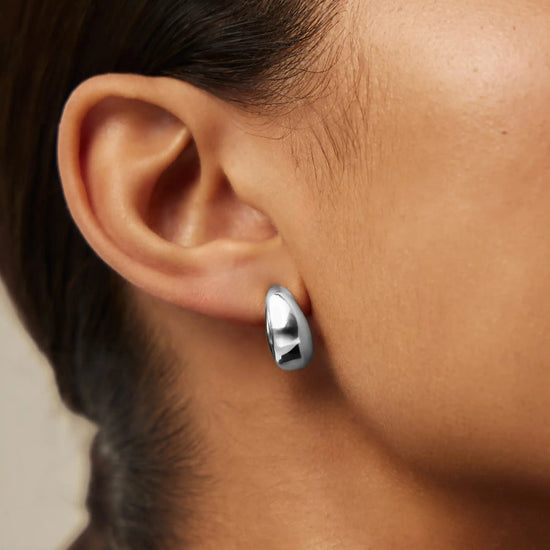 Savi Dome Mini Hoop Earrings | Sterling Silver Earrings Missoma 
