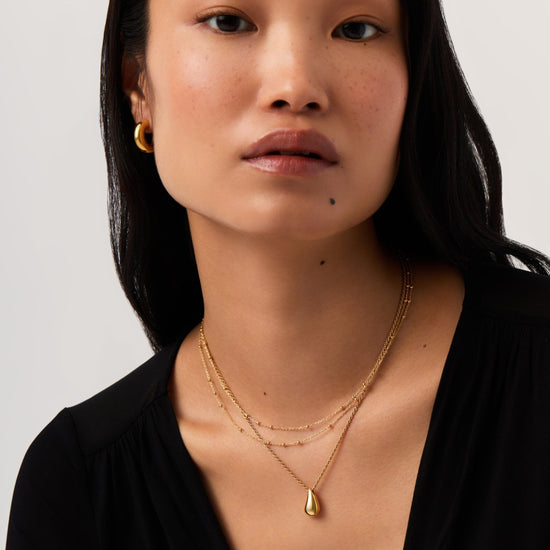 Savi Droplet Pendant & Double Necklace Set | 18ct Gold Vermeil Layering Sets Missoma 