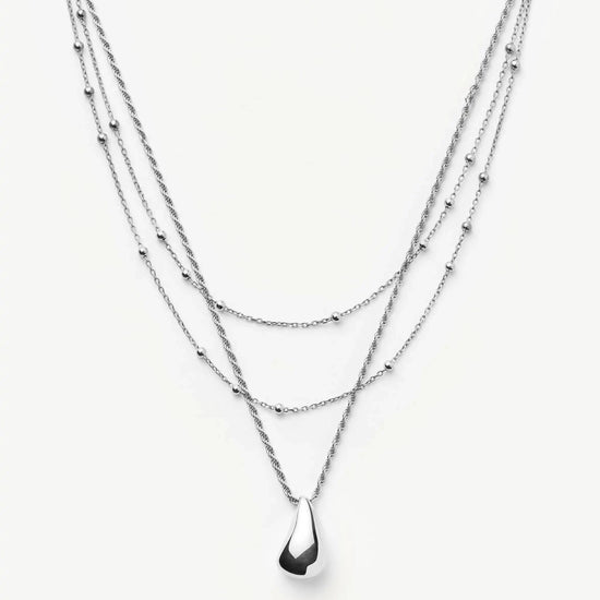 Savi Droplet Pendant & Double Necklace Set | Sterling Silver Necklaces Missoma 
