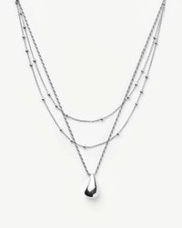 Savi Droplet Pendant & Double Necklace Set | Sterling Silver Necklaces Missoma 