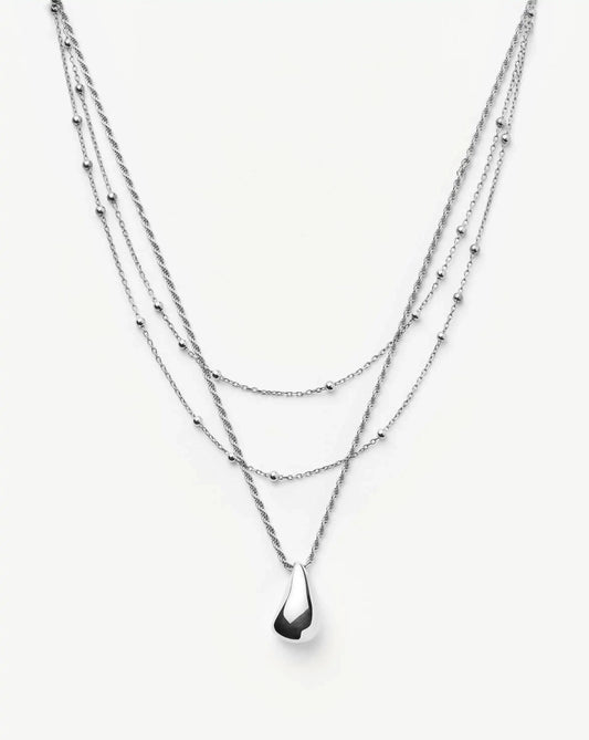 Savi Droplet Pendant & Double Necklace Set | Sterling Silver Necklaces Missoma 
