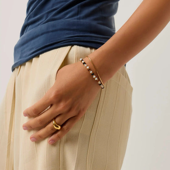 Savi Pearl & Gemstone Beaded Bracelet | 18ct Gold Plated/Multi Bracelets Missoma 