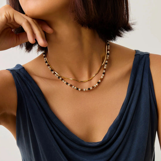 Savi Pearl & Gemstone Beaded Necklace | 18ct Gold Plated/Multi Necklaces Missoma 