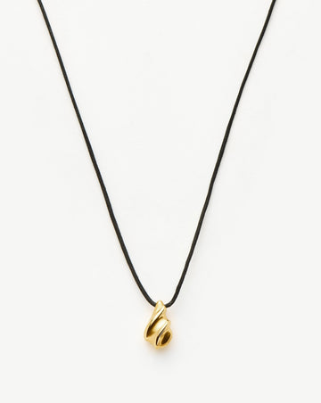 Savi Ridge Droplet Pendant Cord Necklace | 18ct Gold Plated Necklaces Missoma 