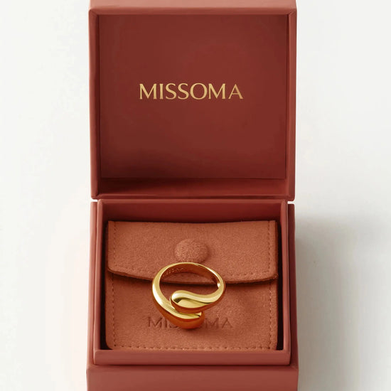 Savi Sculptural Crossover Ring | 18ct Gold Plated Rings Missoma 