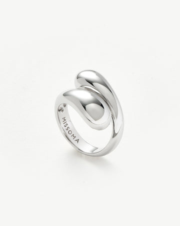 Savi Sculptural Crossover Ring | Sterling Silver Rings Missoma 