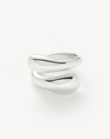 Savi Sculptural Crossover Ring | Sterling Silver Rings Missoma 