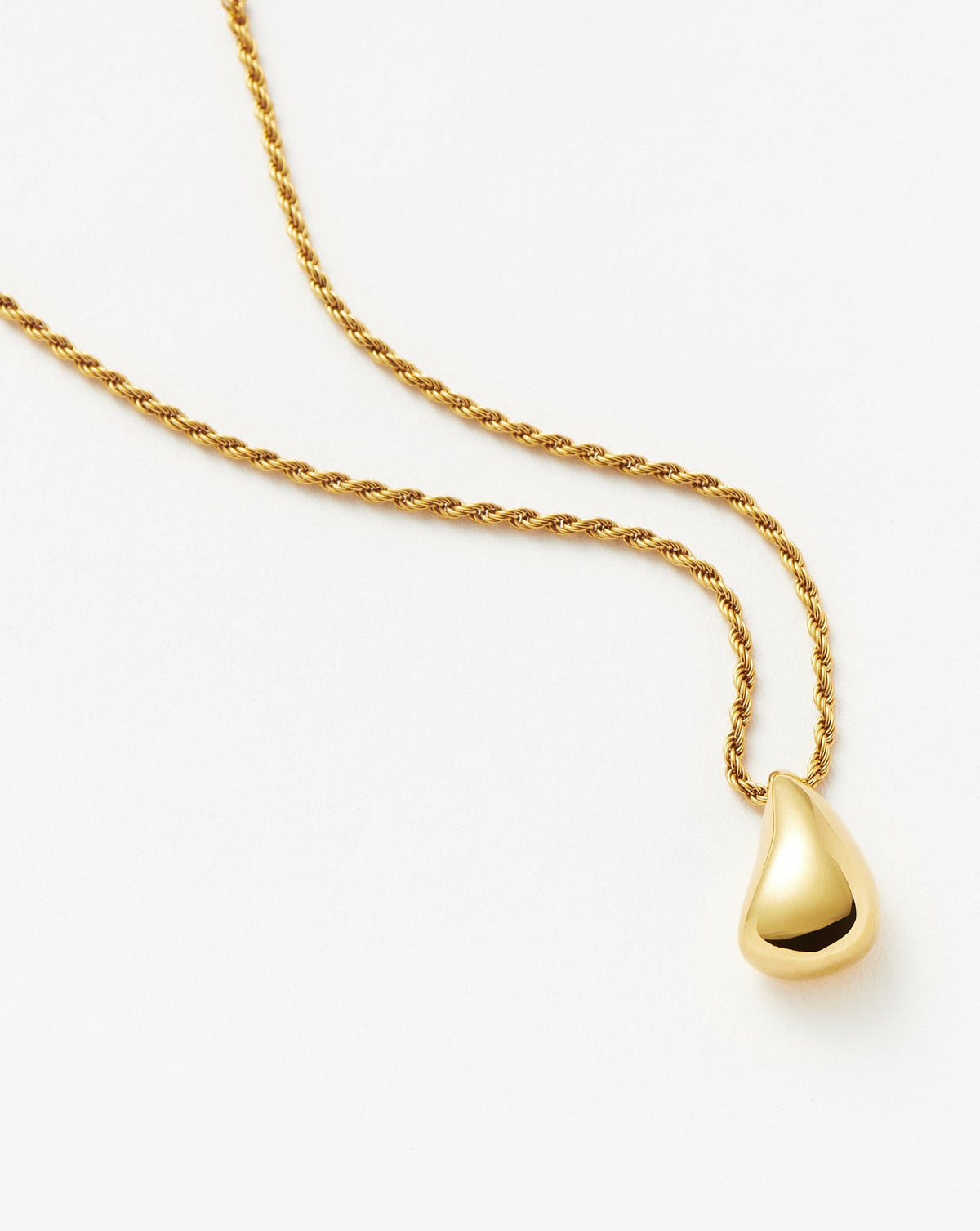 Savi Sculptural Droplet Pendant Necklace 18ct Vermeil