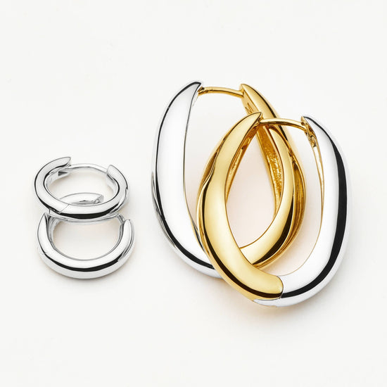 Savi Signature Hoop Set | Silver/Mixed Metal Layering Sets Missoma 