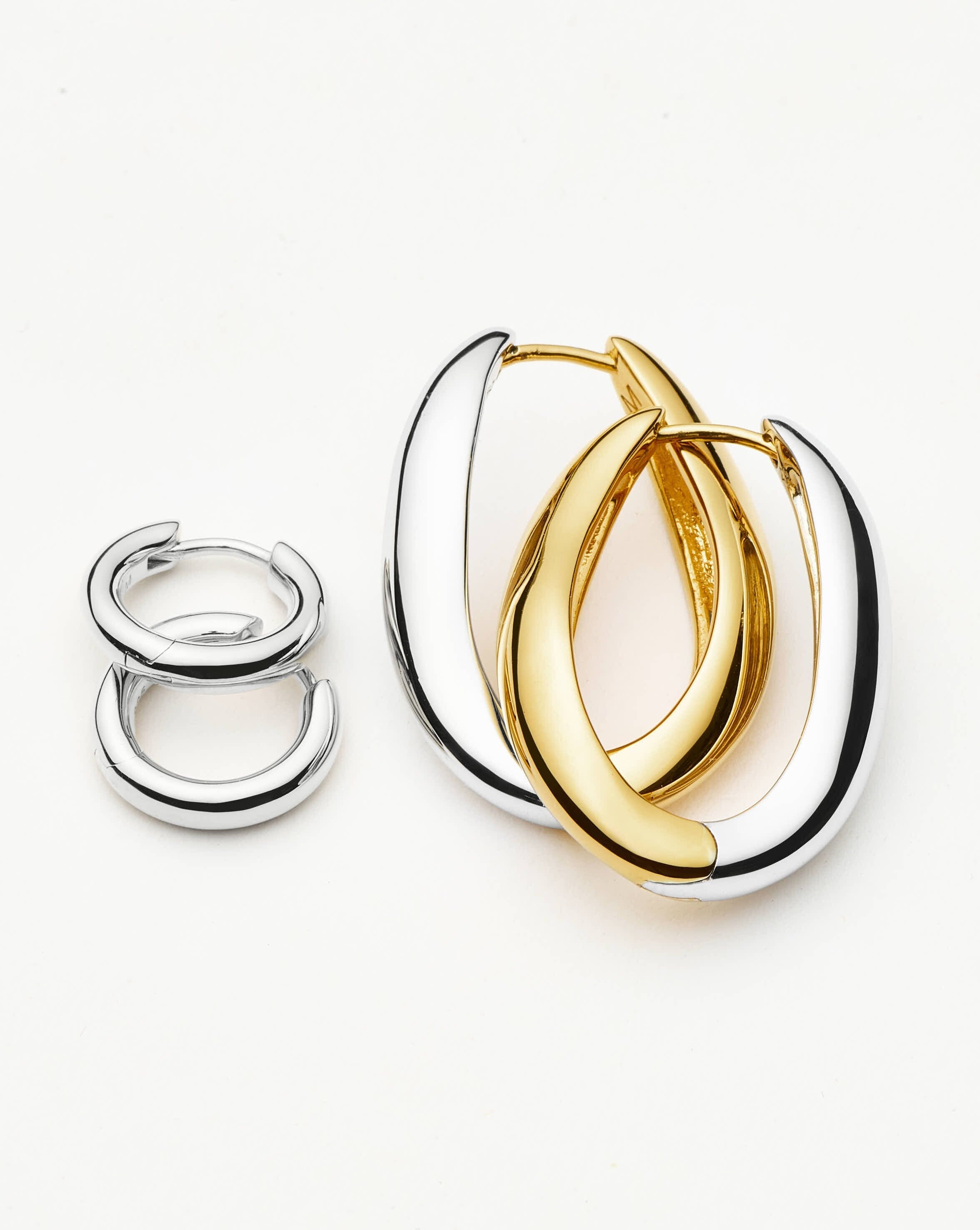 Savi Signature Hoop Set | Silver/Mixed Metal Layering Sets Missoma 
