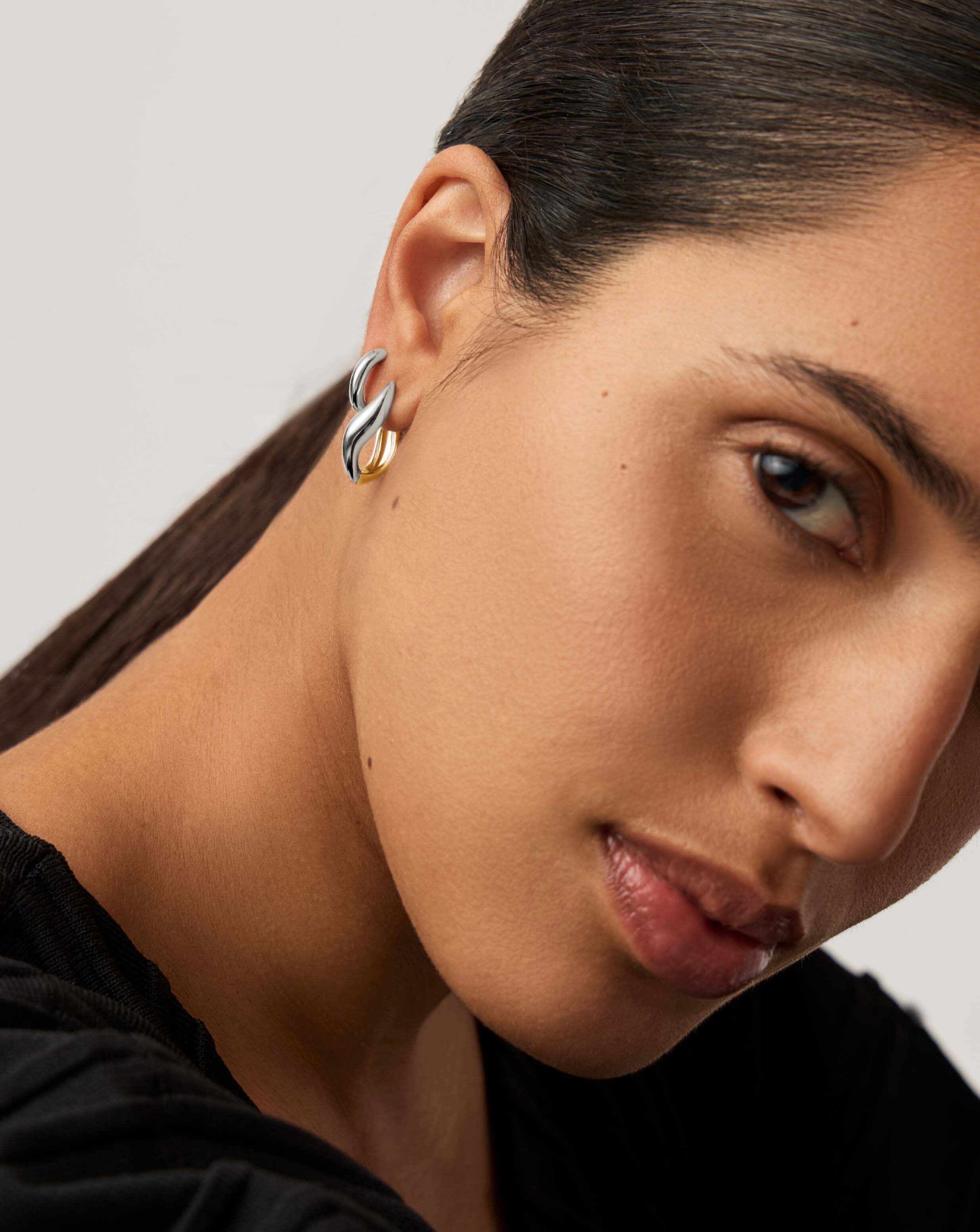 Savi Signature Hoop Set | Silver/Mixed Metal Layering Sets Missoma 