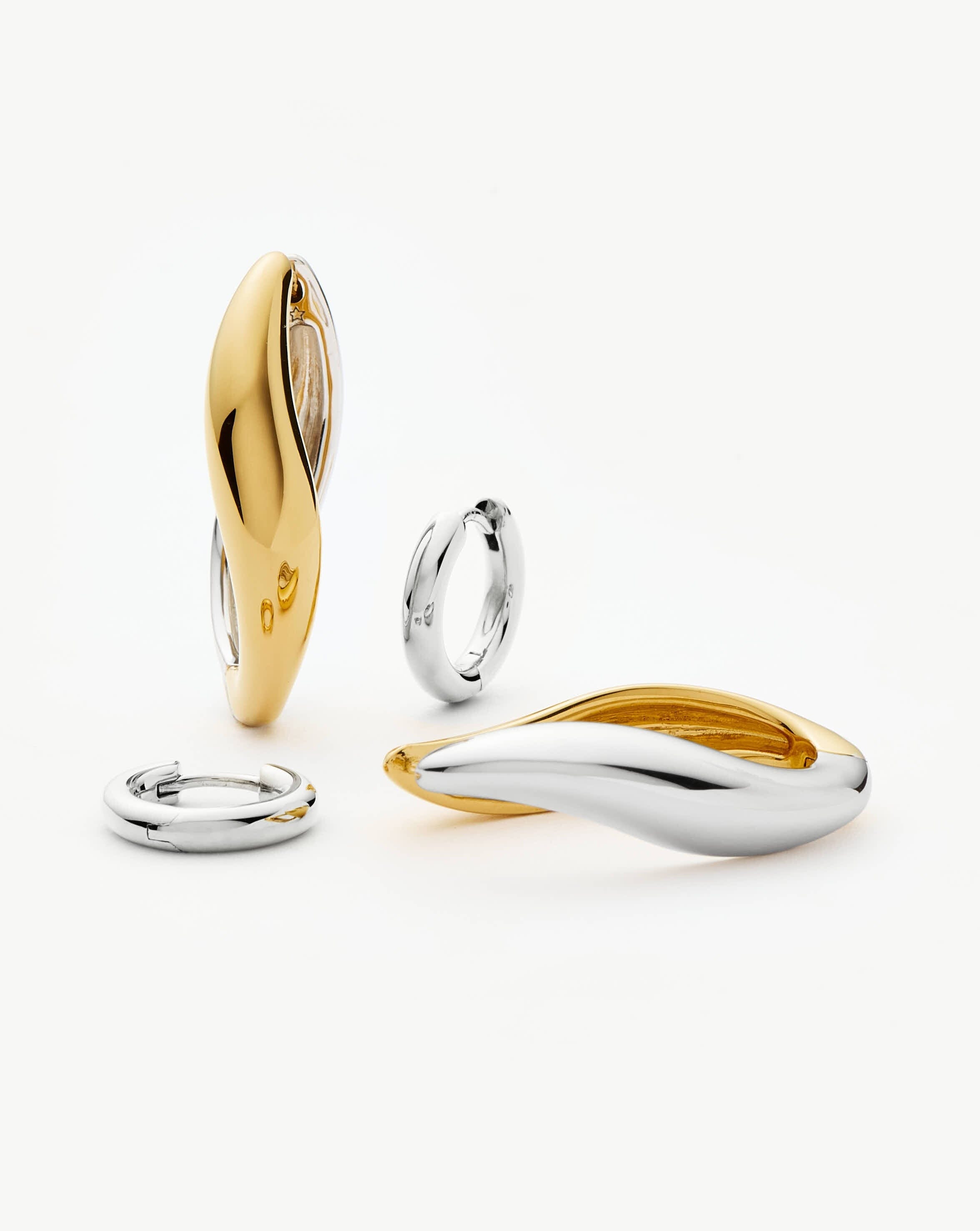 Savi Signature Hoop Set | Silver/Mixed Metal Layering Sets Missoma 