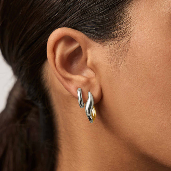 Savi Signature Hoop Set | Silver/Mixed Metal Layering Sets Missoma 