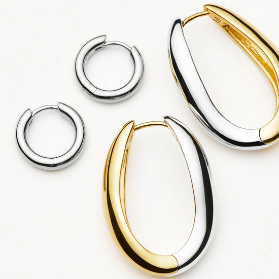 Savi Signature Hoop Set | Silver/Mixed Metal Layering Sets Missoma 