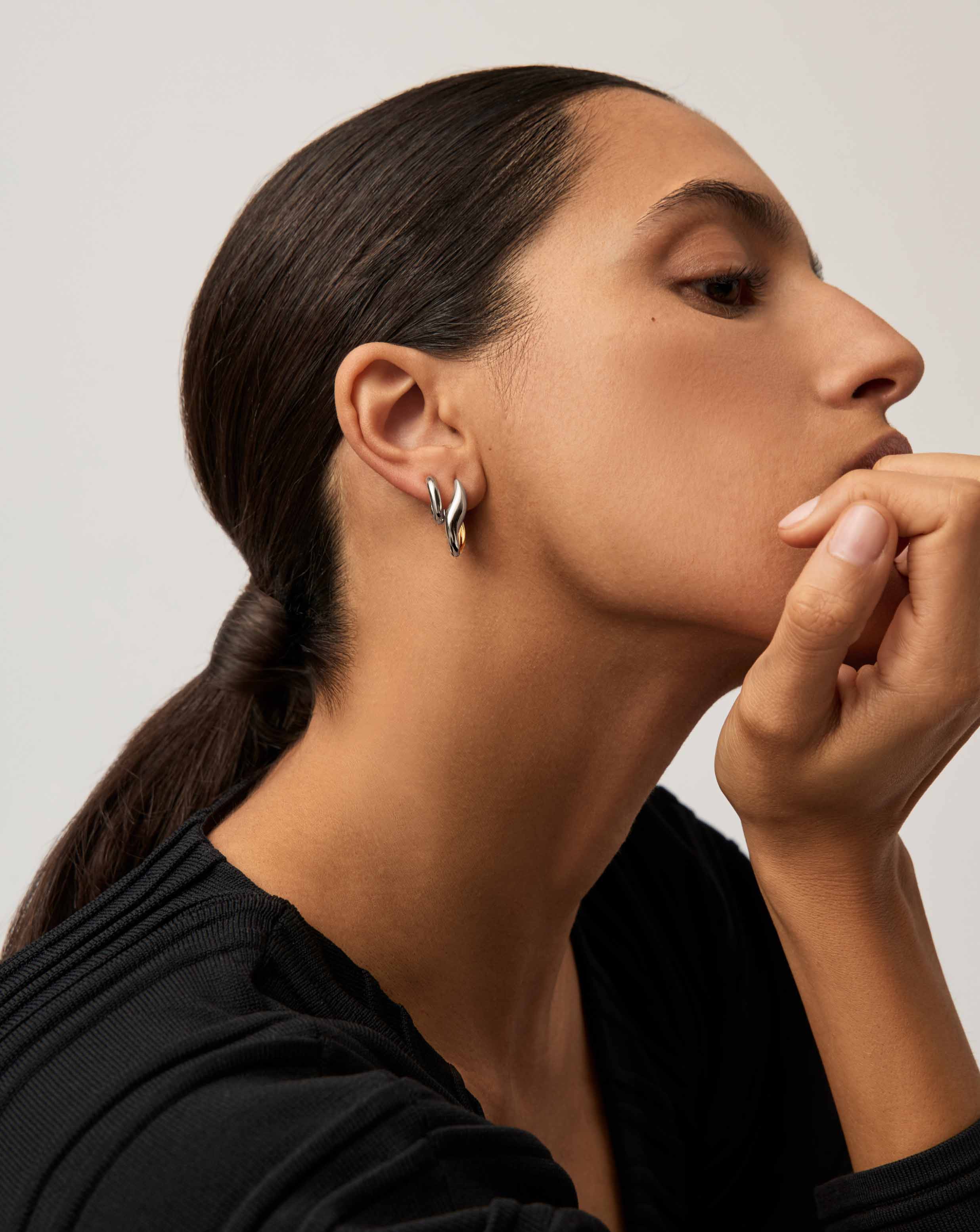 Savi Signature Hoop Set | Silver/Mixed Metal Layering Sets Missoma 