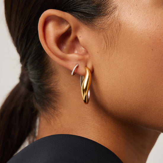Savi Signature Large Hoop Earrings | Mix Metal Earrings Missoma 