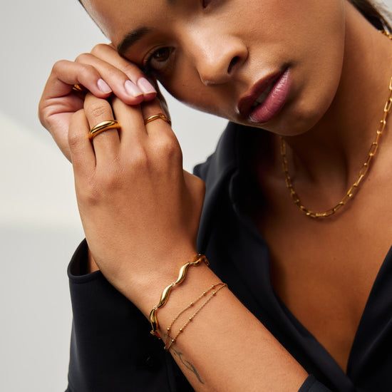 Savi Signature Link Chain Bracelet | 18ct Gold Plated Bracelets Missoma 
