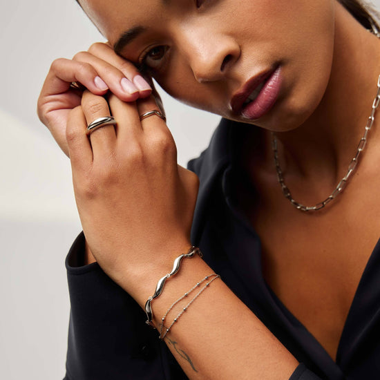 Savi Signature Link Chain Bracelet | Silver Plated Bracelets Missoma 
