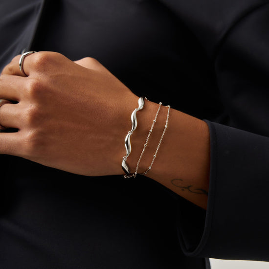 Savi Signature Link Chain Bracelet | Silver Plated Bracelets Missoma 