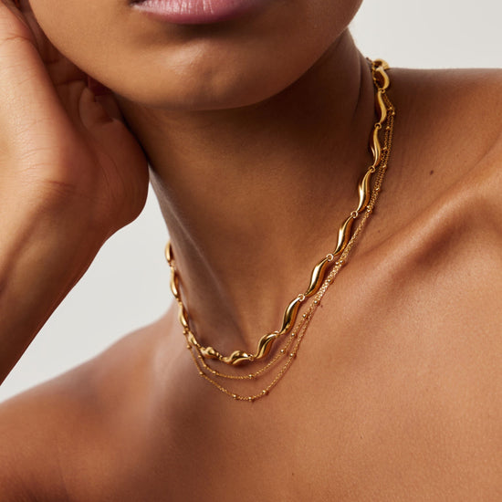 Savi Signature Link Chain Necklace | 18ct Gold Plated Necklaces Missoma 