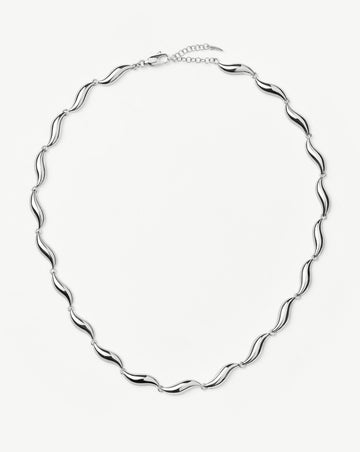 Savi Signature Link Chain Necklace | Silver Plated Necklaces Missoma 