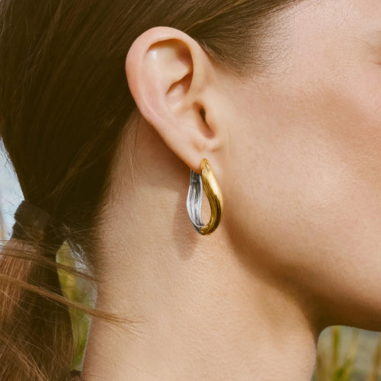 Savi Signature Medium Hoop Earrings | Mix Metal Earrings Missoma 