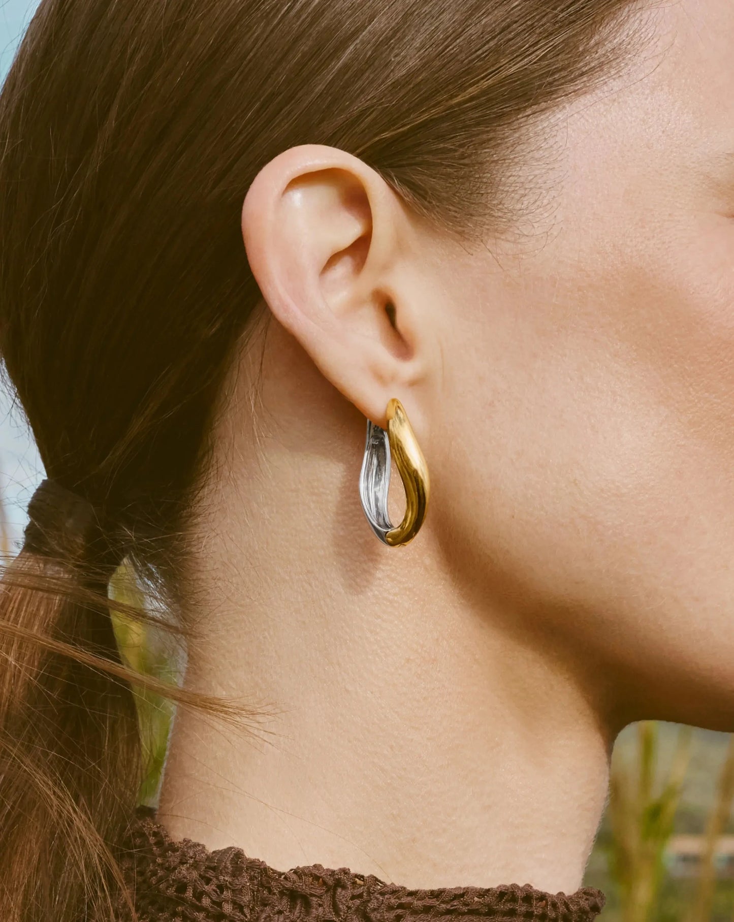 Savi Signature Medium Hoop Earrings | Mix Metal Earrings Missoma 