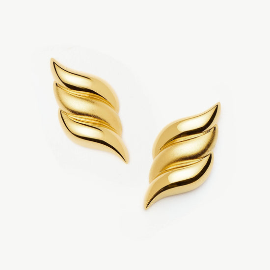 Savi Signature Oversized Stud Earrings | 18ct Gold Plated Earrings Missoma 