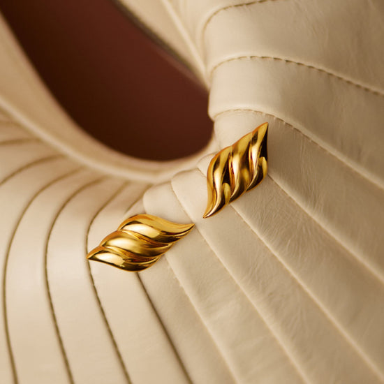 Savi Signature Oversized Stud Earrings | 18ct Gold Plated Earrings Missoma 