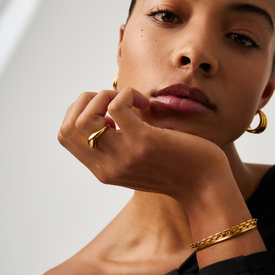 Savi Signature Stacking Ring | 18ct Gold Vermeil Rings Missoma 