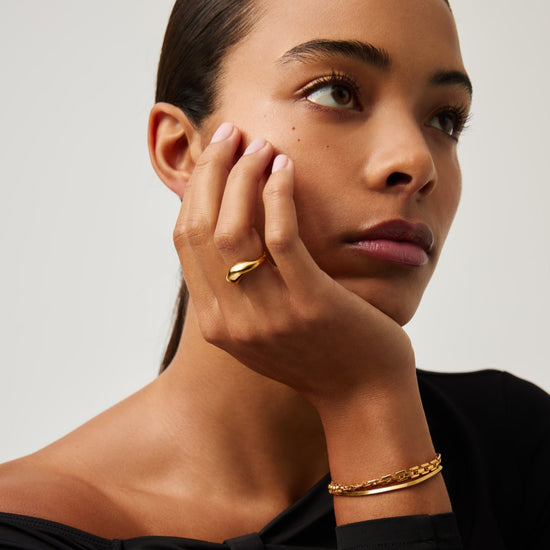 Savi Signature Stacking Ring | 18ct Gold Vermeil Rings Missoma 