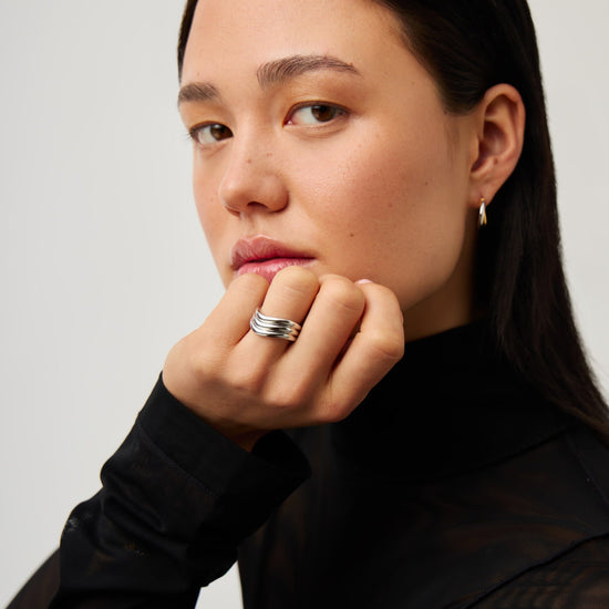 Savi Signature Triple Ring | Silver Plated Rings Missoma 
