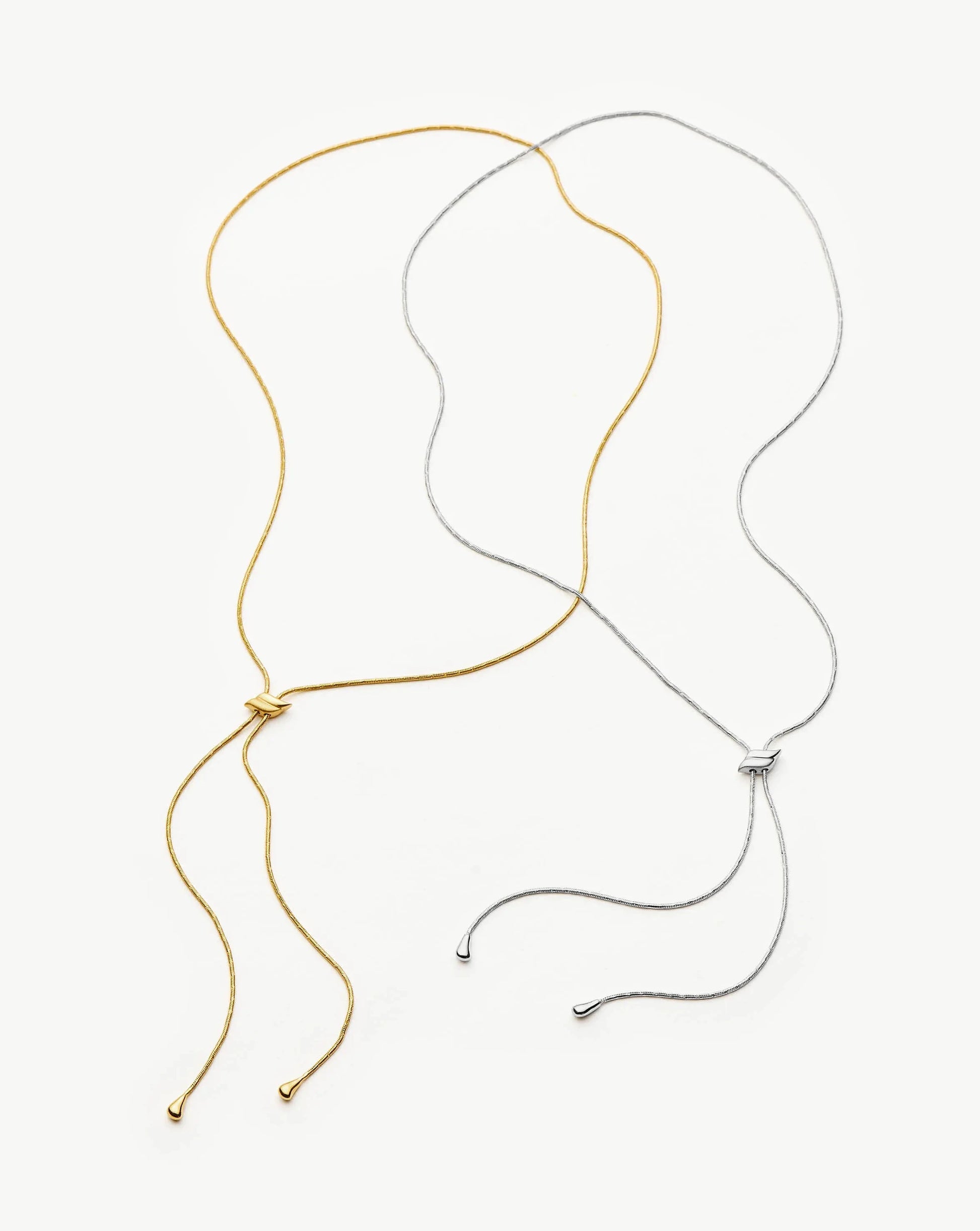 Savi Slider Lariat Chain Necklace | 18ct Gold Vermeil Necklaces Missoma 