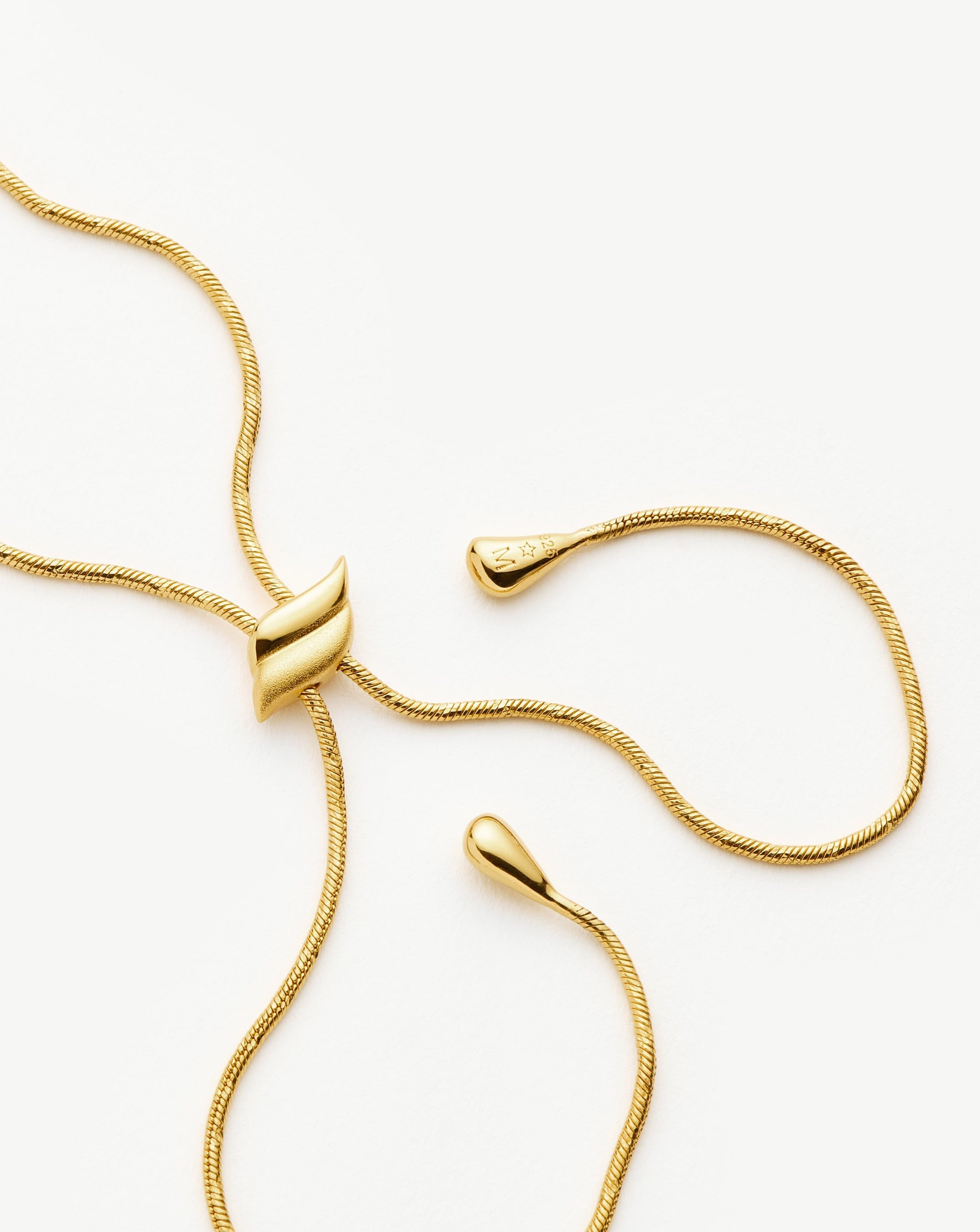 Savi Slider Snake Chain Necklace | 18ct Gold Vermeil Necklaces Missoma 