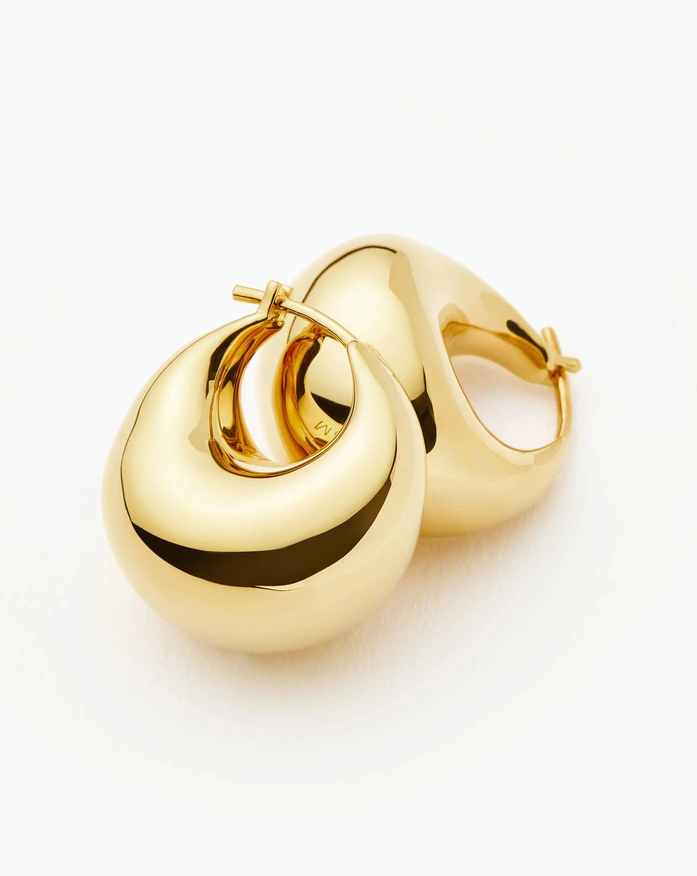 Sculptural Chubby Dome Small Hoop Earrings | 18ct Gold Plated Earrings Missoma 