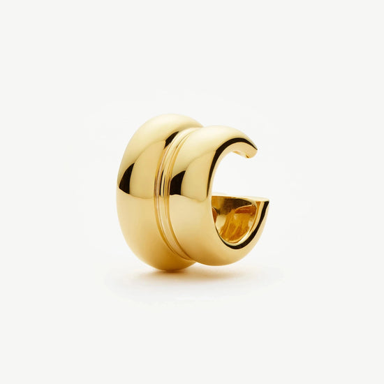 Sculptural Chubby Double Ear Cuff | 18ct Gold Plated Earrings Missoma 