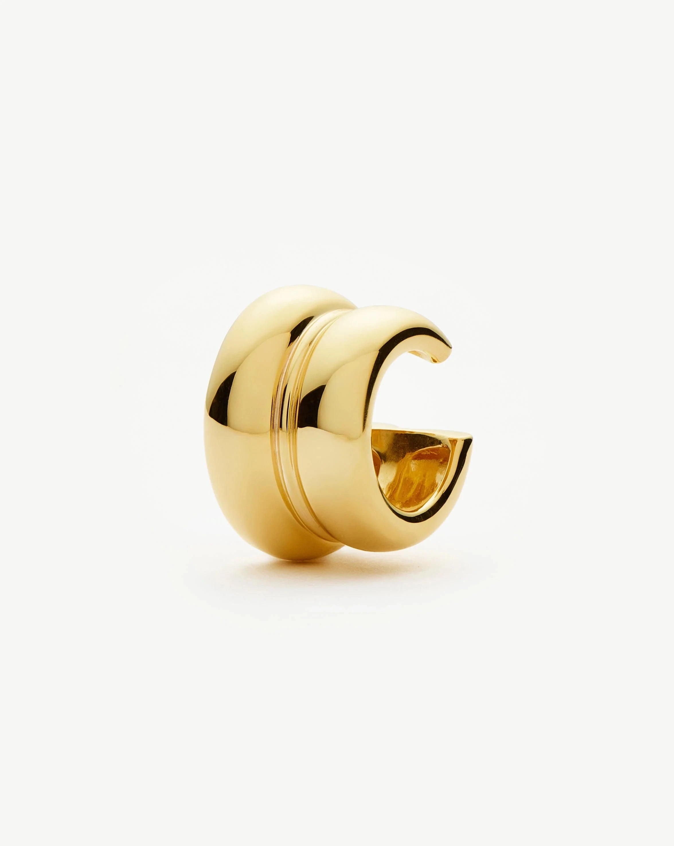 Sculptural Chubby Double Ear Cuff | 18ct Gold Plated Earrings Missoma 