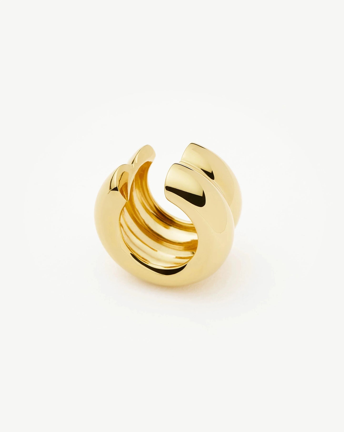 Sculptural Chubby Double Ear Cuff | 18ct Gold Plated Earrings Missoma 
