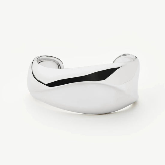 Sculptural Molten Cuff Bracelet | Silver Plated Bracelets Missoma 