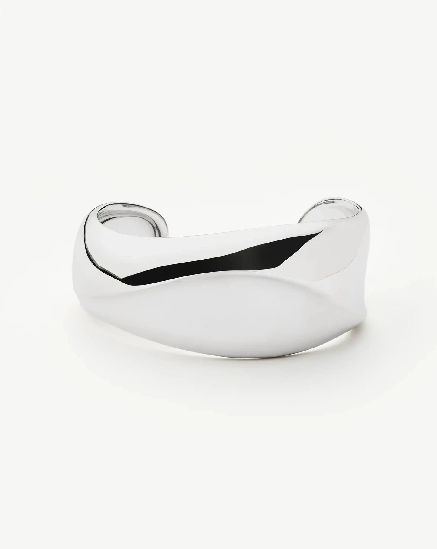 Sculptural Molten Cuff Bracelet | Silver Plated Bracelets Missoma 