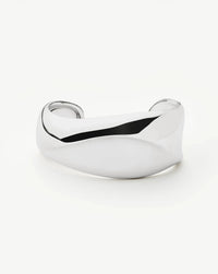 Sculptural Molten Cuff Bracelet | Silver Plated Bracelets Missoma 