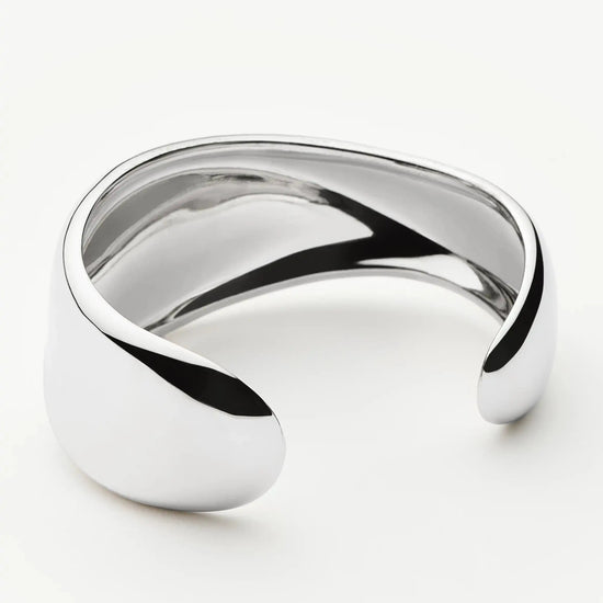 Sculptural Molten Cuff Bracelet | Silver Plated Bracelets Missoma 
