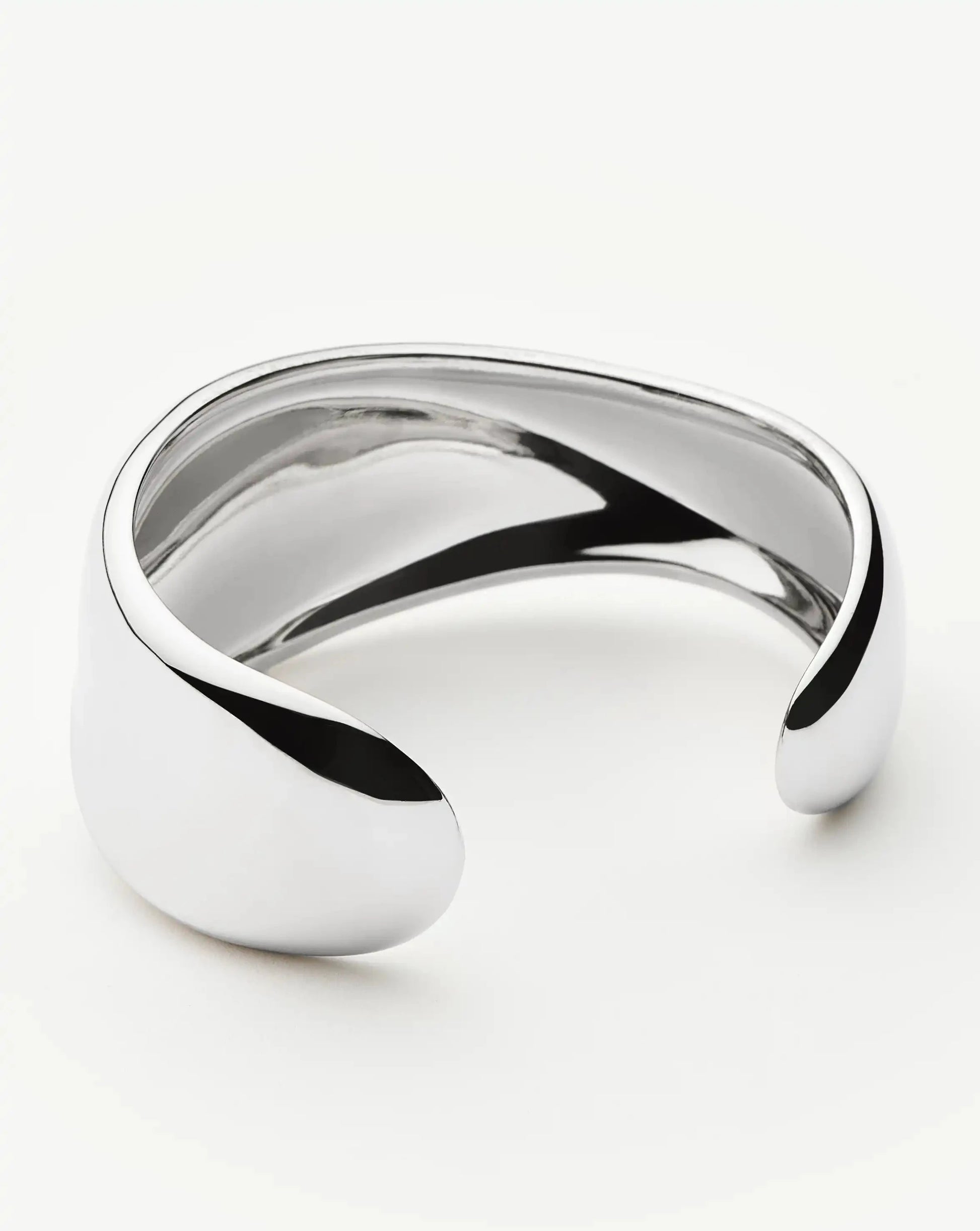 Sculptural Molten Cuff Bracelet | Silver Plated Bracelets Missoma 
