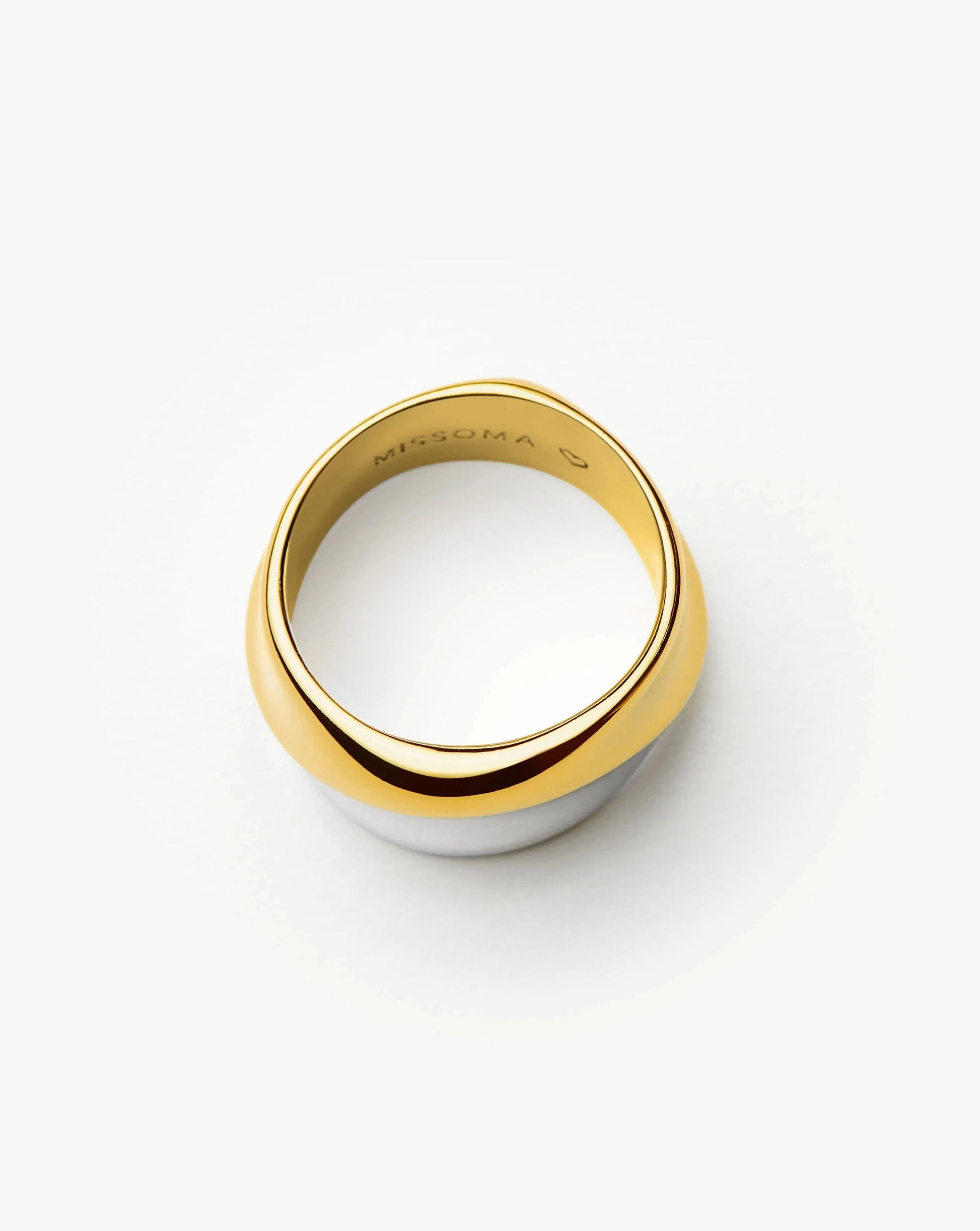 Sculptural Molten Statement Ring | Mixed Metal Rings Missoma 