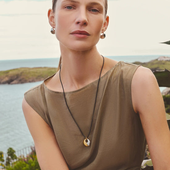 Sculptural Pebble Pendant Necklace Set | Mixed Metal Necklaces Missoma 