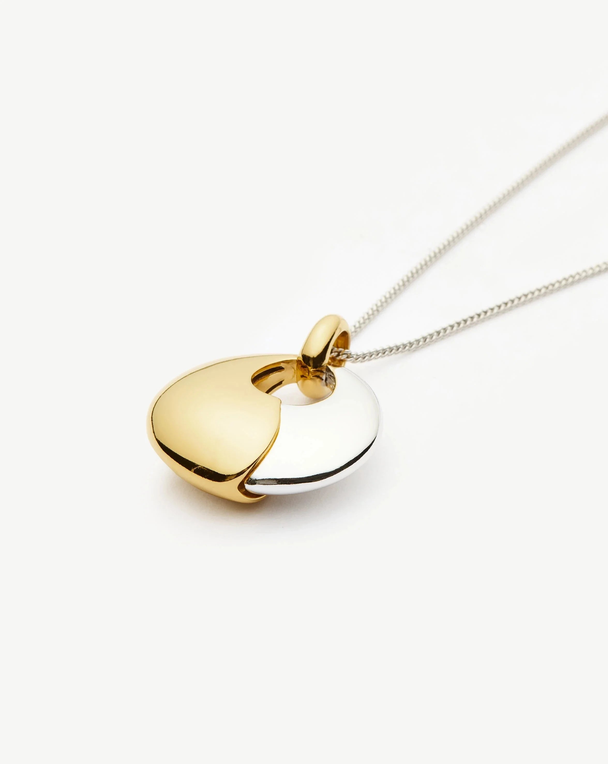 Sculptural Pebble Pendant Necklace Set | Mixed Metal Necklaces Missoma 