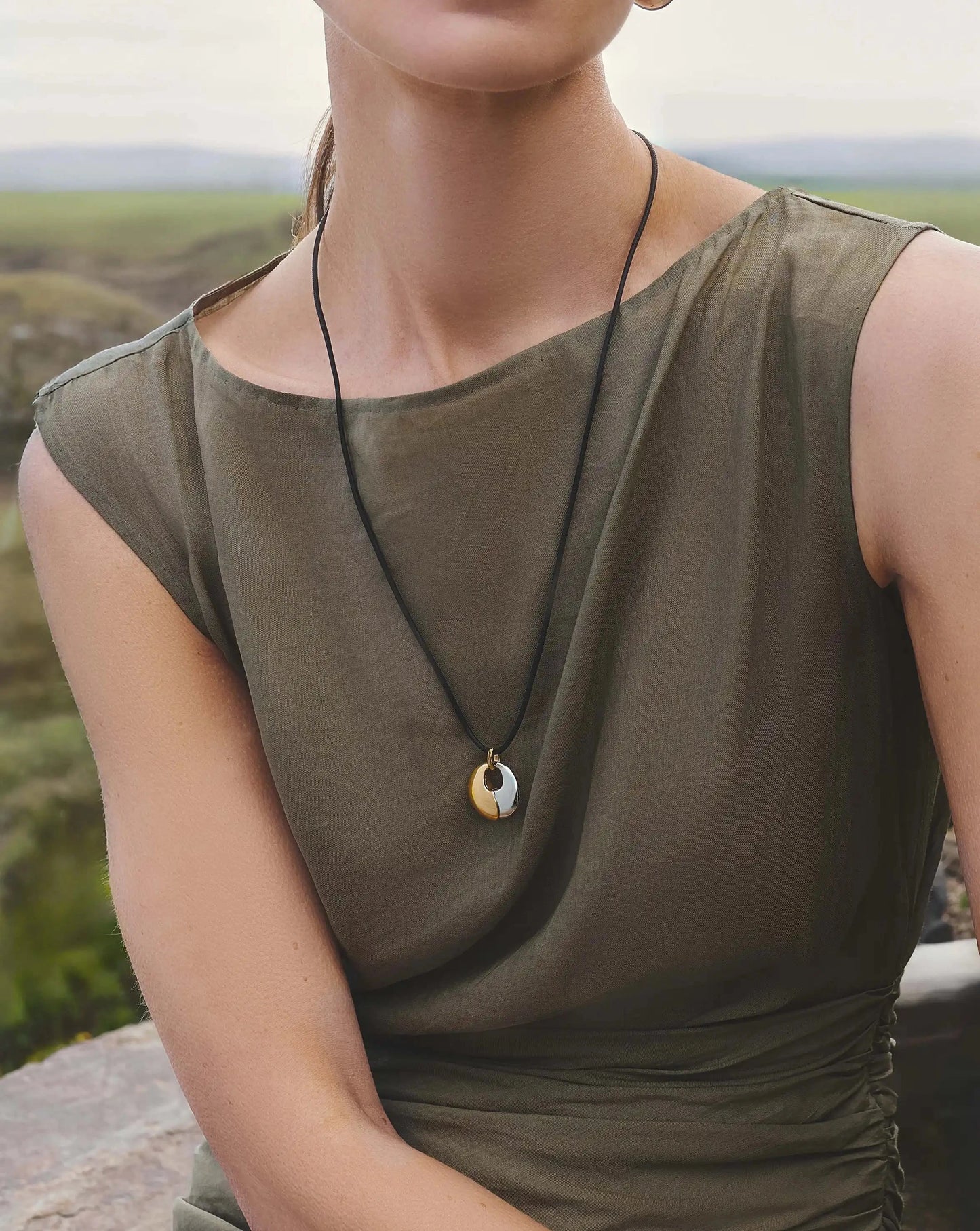 Sculptural Pebble Pendant Necklace Set | Mixed Metal Necklaces Missoma 