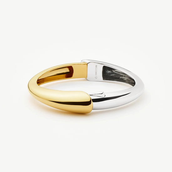 Sculptural Ridge Hinged Bangle | Mixed Metal Bracelets Missoma 